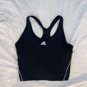 Adidas work out crop top with built-in bra